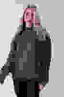 Antrasit Şal Aksesuarlı Bisiklet Yaka Triko Kazak 46892633.315 Antrasit