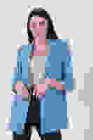 Bebe Mavi Astarlı Kolları Düğme Toparlamalı Ceket 0105136.449 