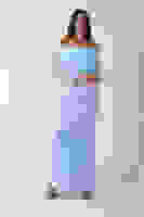 Bebe Mavi Organze Kol Detaylı Kayık Yaka Abiye 0801086.449 Bebe Mavi