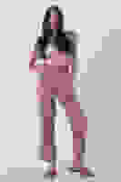 Bej Belden Bağlamalı Lastikli Keten Pantolon 0803447.55 