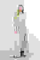 Bej Drape Ve Kuyruk Detaylı Simli Abiye Elbise 6502422.55 