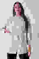 Bej Hakim Yaka Bel Bağlamalı Desenli Tunik 4595333.55 Bej