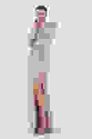 Bej Pul Payetli Drapeli Önü Yırtmaçlı Abiye 9705393.55 Bej