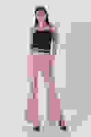 Bej Yüksek Bel İspanyol Paça Pantolon 0303891.55 