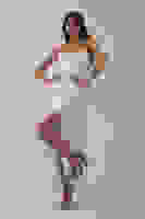 Beyaz Askılı Drapeli Uzun Şifon Abiye 08020032.15 Beyaz