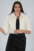 Beyaz Bebe Yaka Peluş Bolero 0105134.15 