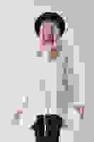 Beyaz Hakim Yaka Cep Kapak Detaylı Etek Ucu İpli Tunik 3972106.15 Beyaz