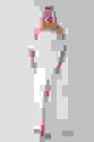 Beyaz İnci İşlemeli Balon Kol Straplez Abiye Elbise 0801011.15 Beyaz