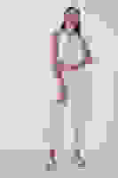 Beyaz Keten Yelekli Takım 0106321.15 