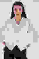 Beyaz Kolları Şifon Gömlek 4202643.15 