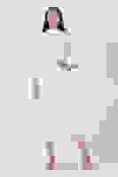 Beyaz Seyyar Kemerli Bilekten Bağlamalı Astarlı Tesettür Elbise 4571289.15 