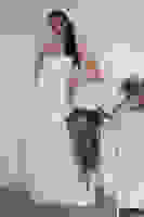 Beyaz Taş İşlemeli Uzun Balık Abiye 0801056.15 Beyaz