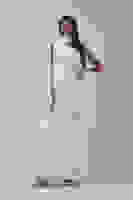 Beyaz Yaka Kuşak Detaylı Tek Omuz Abiye 0801099.15 Beyaz