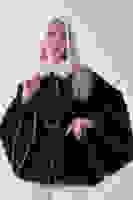 Beyaz Yakası Kürklü Dikiş Detaylı Kemerli Panço 47122731.15 Beyaz