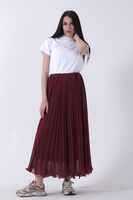Bordo Astarlı Piliseli Etek 4594046.04 Bordo