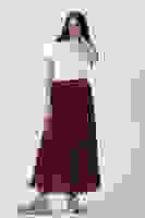 Bordo Astarlı Piliseli Etek 4594046.04 Bordo