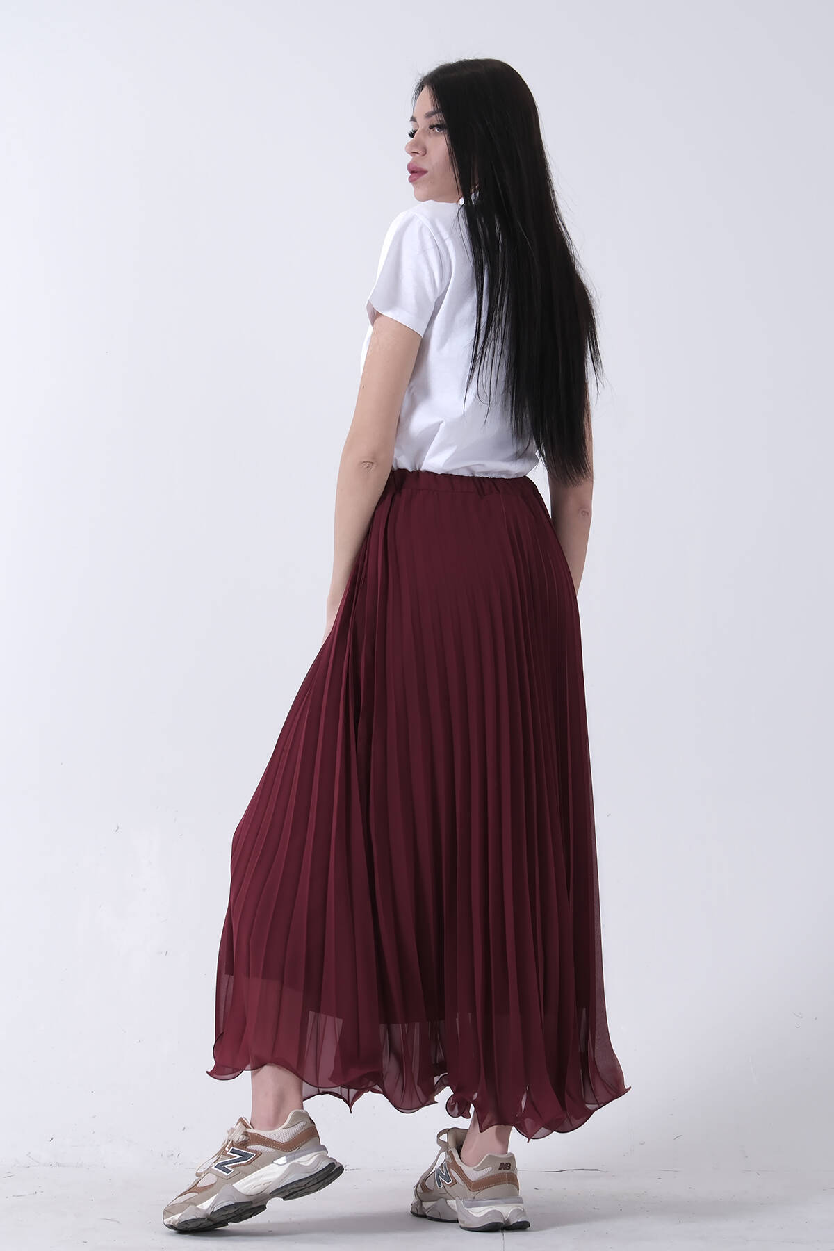 Bordo Astarlı Piliseli Etek 4594046.04 - Ardanewline (1)