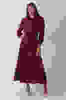 Bordo Beli Lastikli Cepli Ceket ve Etek İkili Takım 4595053.04 Bordo