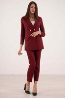 Bordo Blazer Ceket Pantolon İkili Takım 0106305.04 Bordo