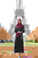 Bordo Boydan Düğme Kapamalı Bileği Lastikli Beli Kemerli Elbise 4593459.04 Bordo