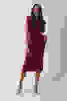 Bordo Büzgülü Üzeri Taş Detaylı Elbise 03050336.04 Bordo