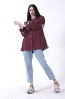 Bordo Cep Detaylı Tunik Pantolonlu Kot İkili Takım 44510640.04 Bordo