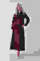 Bordo Fermuar Kapamalı Ceket Üzeri Desenli Etekli Takım 4577259.04 Bordo