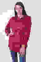 Bordo Gömlek Yaka Desenli Saten Tunik 45951991.04 