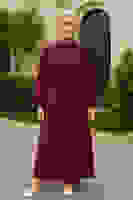 Bordo Gömlek Yaka Geniş Kol Etekli Takım 422229.04 Bordo