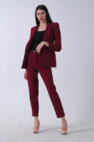 Bordo Klasik Yaka Ceketli Takım 0106309.04 Bordo