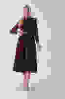 Bordo Omuz Fiyonk Detaylı Kemerli Bisiklet Yaka Scuba Tesettür Elbise 4593456.04 Bordo