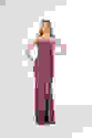 Bordo Şerit Taş Detaylı Balık Abiye Elbise 1301810.04 