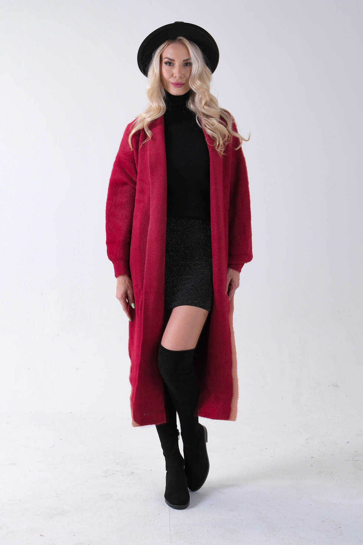 Bordo Uzun Triko Hırka 46892476.04 - Ardanewline (1)