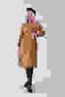 Camel Kol Bağlamalı Seyyar Kuşaklı Uzun Kaşe Kaban 41630051.09 Camel