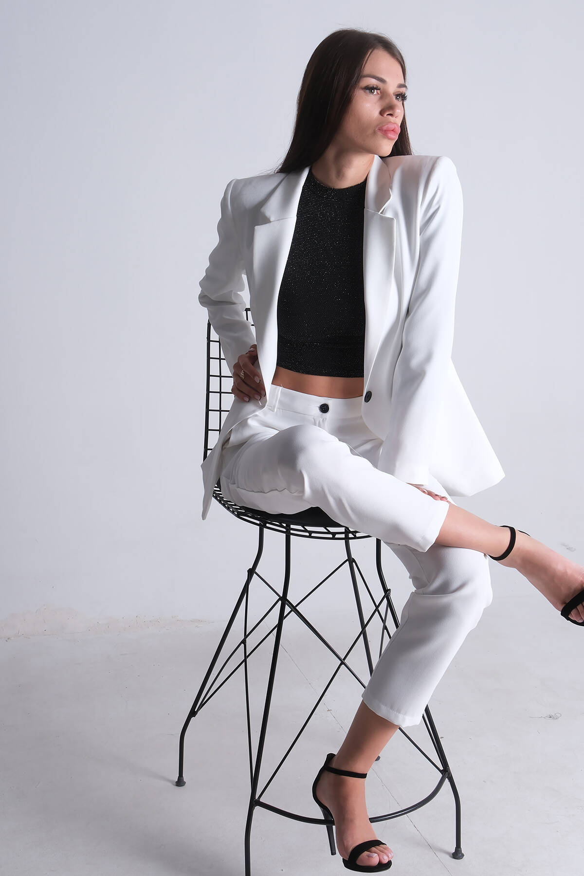 Ekru Klasik Yaka Ceketli Takım 0106309.147 