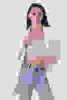 Ekru Şal Yaka Gold Metal Düğmeli Tek Ceket 0105137.147 