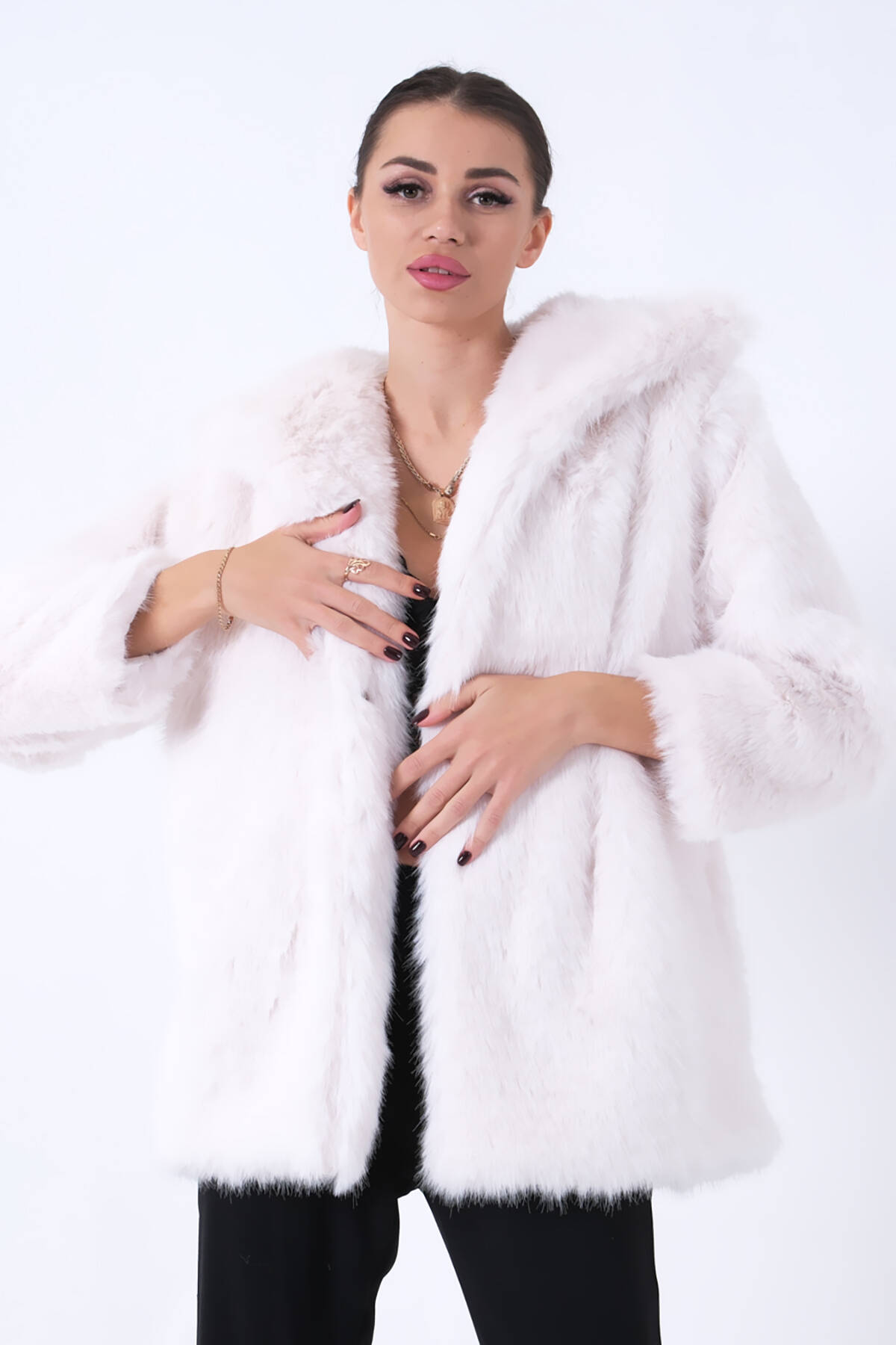 Ekru Uzun Lolita Kürk Kaban 31050729.147 - Ardanewline