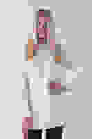 Ekru Yaka ve Kolları Taş Detaylı Bisiklet Yaka Kazak 44530206.147 Ekru