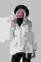 Ekru Yakası Kürk Detaylı Kemerli Fermuar Kapamalı Kaşe Ceket 5307098.147 Ekru