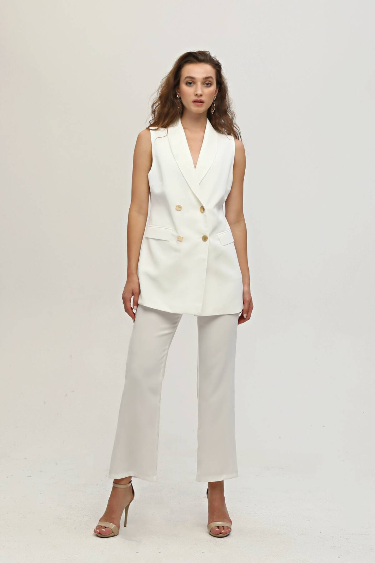 Ekru Yelek Pantolon İkili Takım 0106310.147 