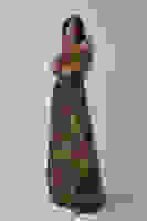 Fıstık Beli Çiçek Detaylı Desenli Şifon Abiye 0801102.22 Fıstık