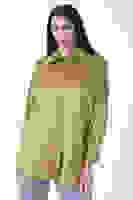 Fıstık Işıltı Nokta Desenli Bağlamalı Şık Gömlek 4595308.22 Fıstık