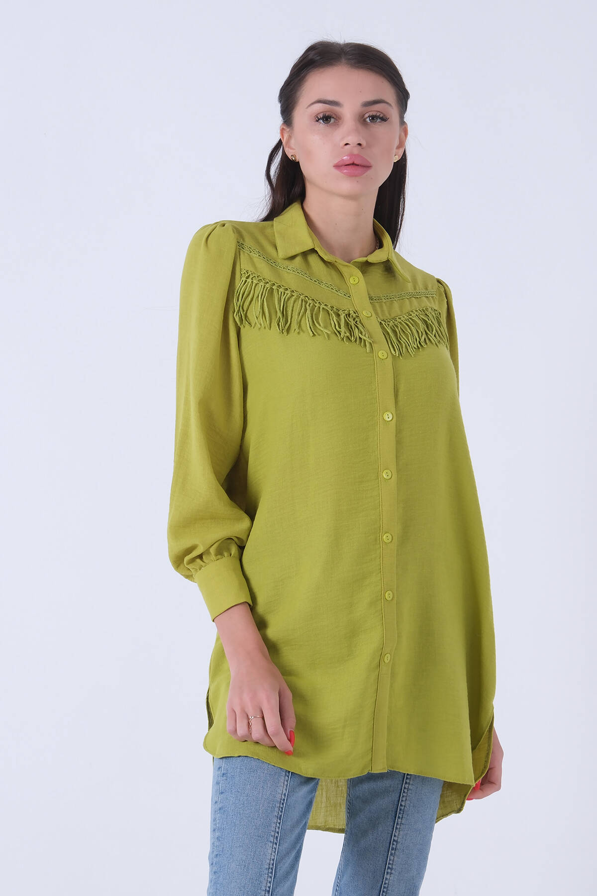 Fıstık Ön Göğüs İp Püskül Detaylı Tunik 0806189.22 - Ardanewline (1)