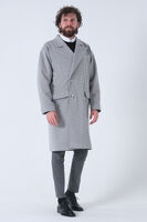 Füme Oversize Erkek Yaka Kaşe Kaban 01015002.31 