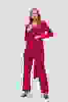 Fuşya Crop Pantolon Ceket Üçlü Takım 0106308.12 