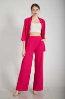Fuşya Kimono Pantolon İkili Krep Takım 0106314.12 · 2