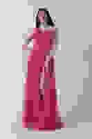 Fuşya Tek Omuz Yırtmaçlı Abiye 9705155.12 