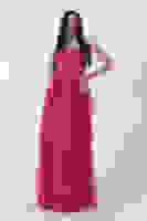 Fuşya Transparan Taşlı Eteği Fırfırlı Abiye 9705034.12 