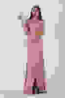 Gold Göğüs Pul ve Taşlı Saten Abiye 9705294.122 Gold