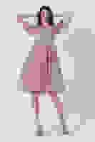 Gold Midi Boy Kısa Yuvarlak Yaka Simli Tül Abiye Elbise 6502459.122 